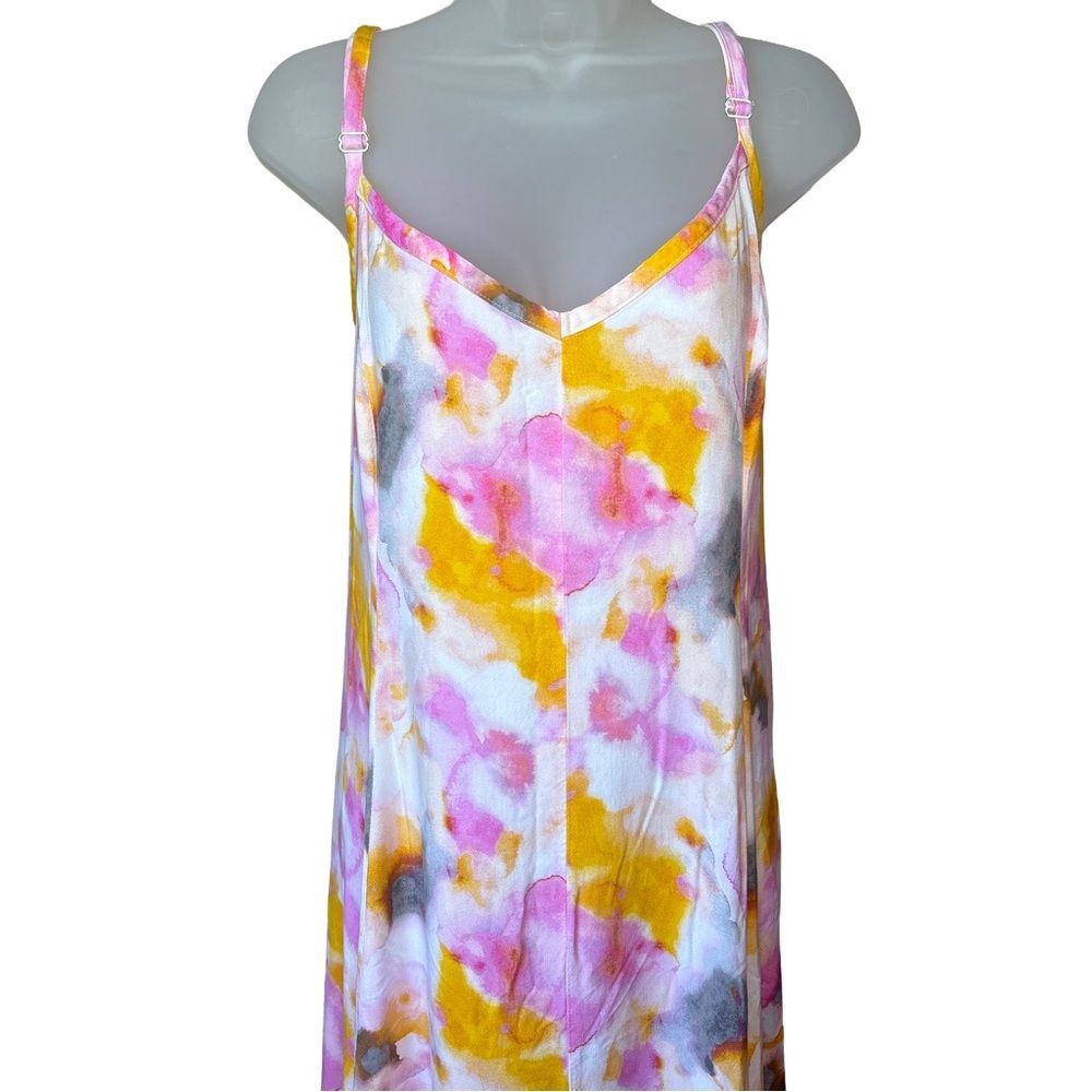 Torrid Pink Orange V-neck Tank Maxi Dress - Size 4x / 24 - 26 / Summer Casual - Picture 3 of 10